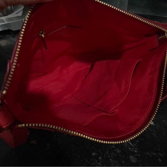 Fossil Coral Rose Pebbled Leather Cross Body Bag Purse - Picture 6 of 7